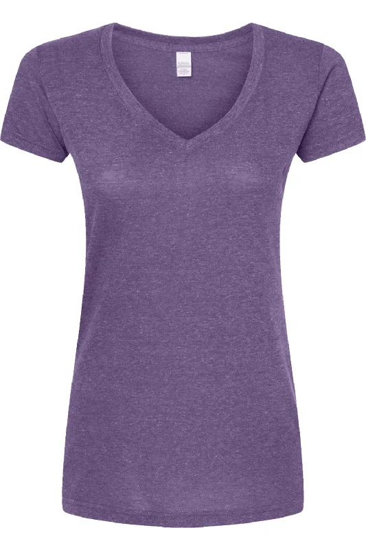 Tultex Women´s Poly-Rich V-Neck T-Shirt Cotton Fabric Linen Fabric Terry Fabric