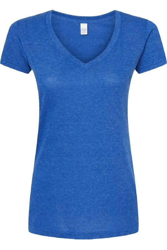 Tultex Women´s Poly-Rich V-Neck T-Shirt Graphic T-Shirt Round Neck Polyester