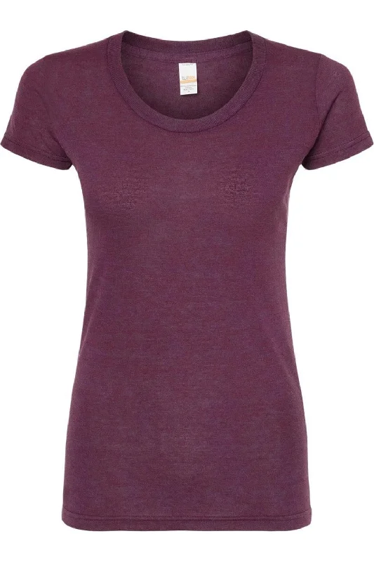 Tultex Women´s Slim Fit Tri-Blend T-Shirt Welt Pockets Slit Pockets Flap Pockets