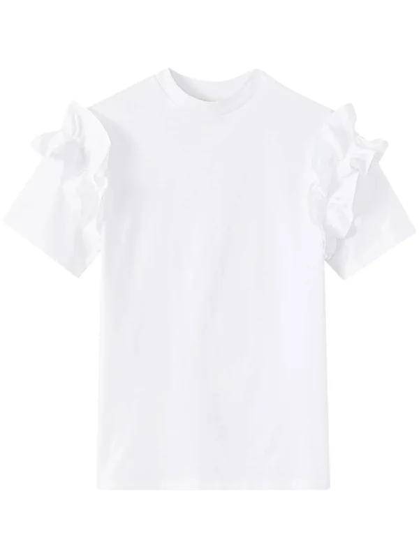 Women's Sophie Rucher Tee In White Spandex Blend Rayon Blend Denim Blend