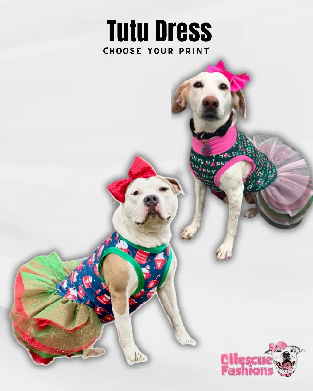 2024 Happy Holidays Dog Tutu Dress (AVAILABLE IN ANY PATTERN FROM THE PREORDER)