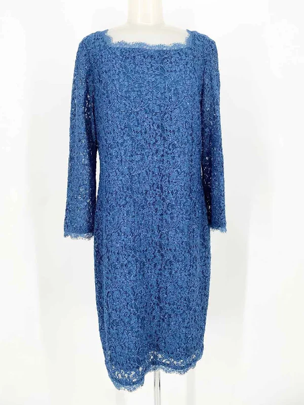 Adrianna Papell Women's Dark Blue Lace Size 16 Dress