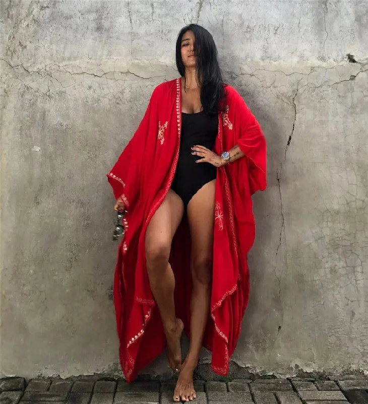 Boho Summer Holiday Kimono Cover Up Dresses