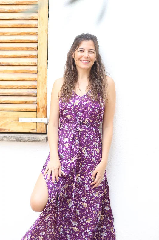 ADRSYA Maxi Dress (S/M) Elegant Maxi Dress with Drapes