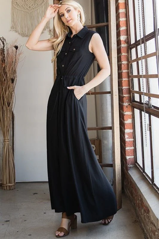 Jade By Jane Button Down Maxi Dress Cozy Ribbed Maxi Dress