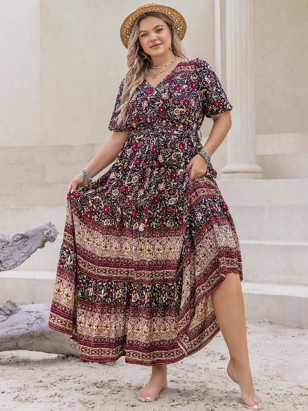 PLUS SIZE Amaris Maxi Dress - Black Fashionable Off-Shoulder Maxi Dress