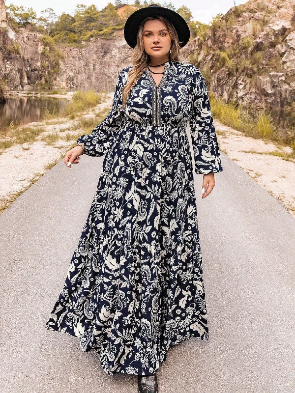 PLUS SIZE Carrie Maxi Dress - Black Comfortable Bohemian Maxi Dress