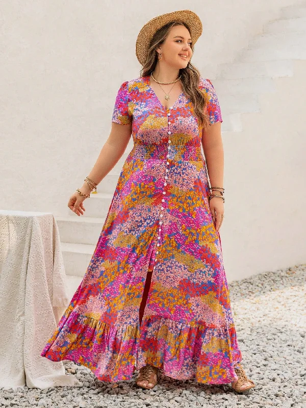 PLUS SIZE Evan Maxi Dress - Pink Comfortable Flowy Maxi Dress