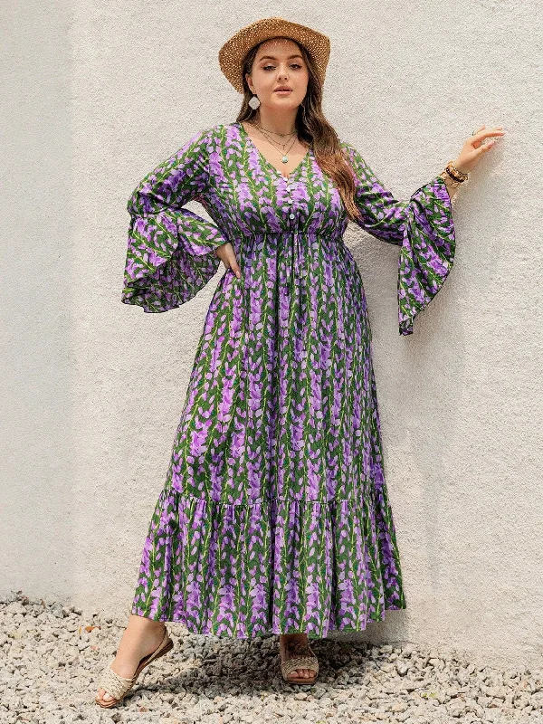 PLUS SIZE Finley Maxi Dress - Purple Comfortable Flowy Maxi Dress