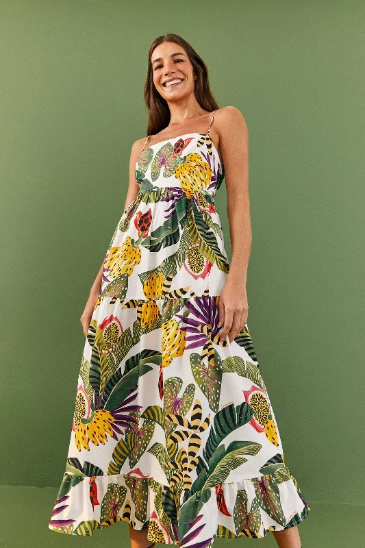 Striped Forest Maxi Dress Comfortable Long-Sleeve Maxi Dress