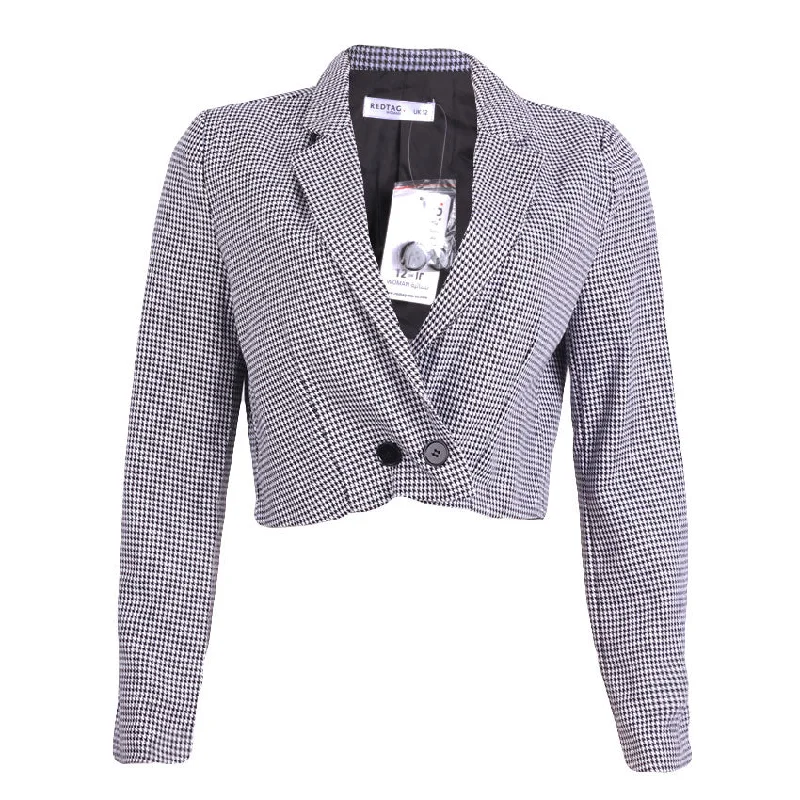 REDTAG Women's Black Casual Jackets Lace Jacket Ribbed Jacket Sequined Jacket