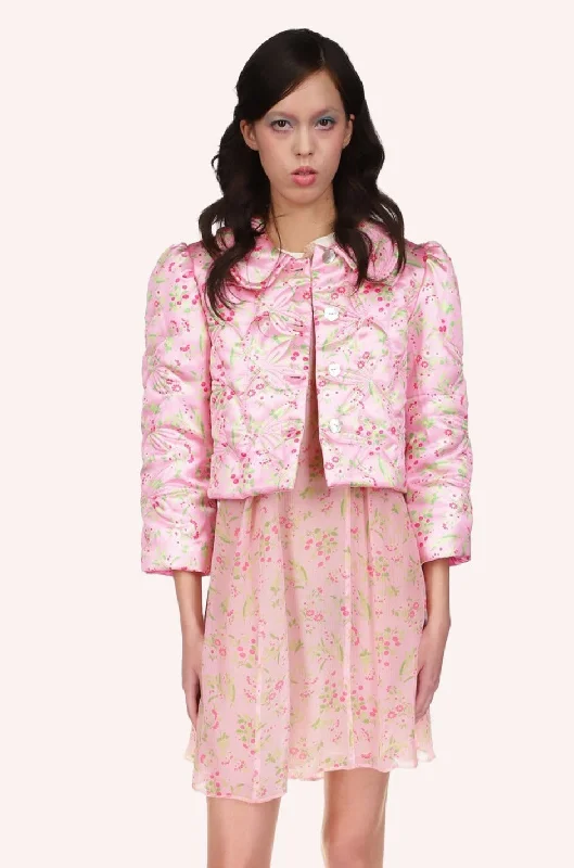 Arcadia Blossom Quilted Satin Bed Jacket Lace Jacket Ribbed Jacket Sequined Jacket