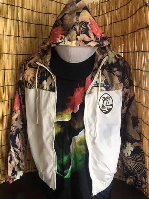 Chamorro Palm Floral Jacket Cardigan Sweater Pullover
