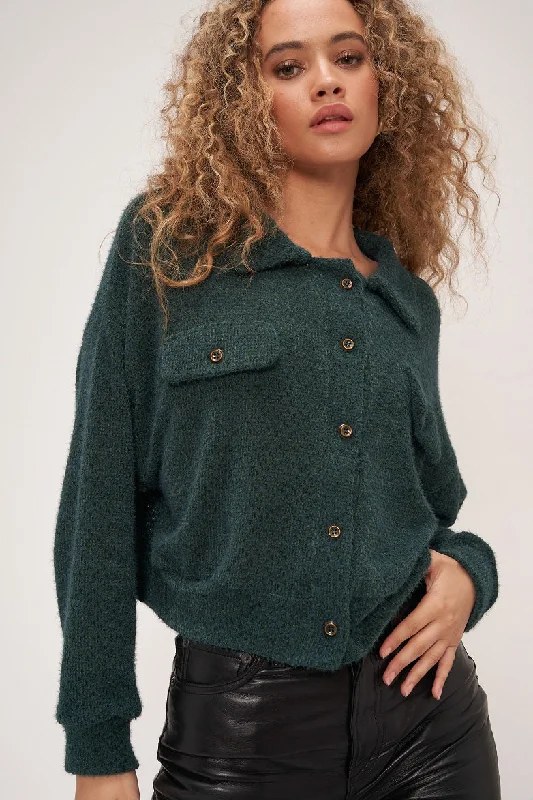 Cleo Button Front Chenille Jacket Plaid Jacket Tartan Jacket Houndstooth Jacket