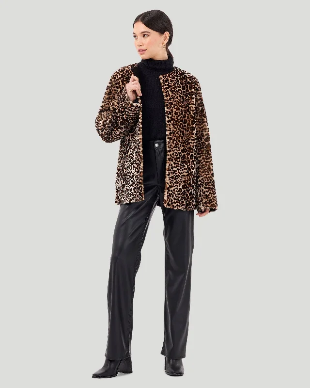 Collarless Select Shearling Lamb Jacket Fleece Jacket Down Jacket Feather Jacket