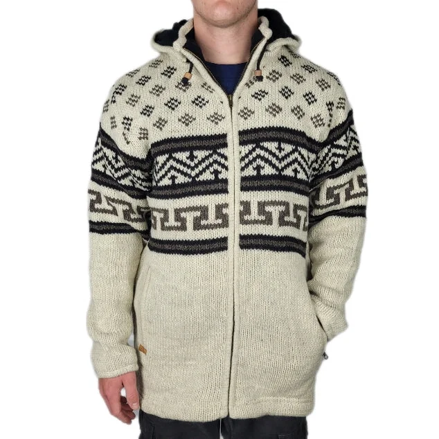 Jacket Aztec Oatmeal Cotton Jacket Linen Jacket Terry Jacket