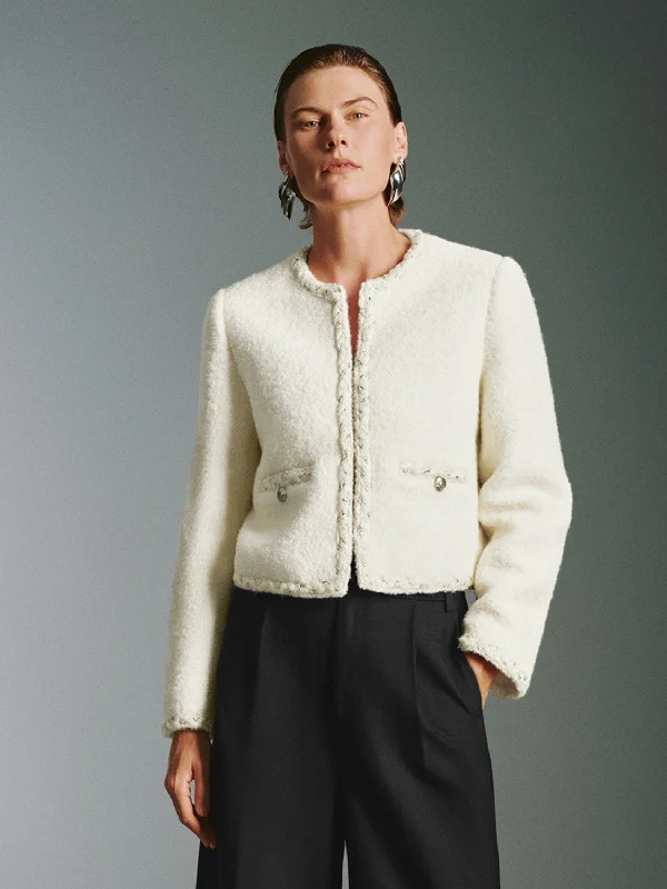 Cropped Tweed Jackets Satin Jacket Silk Jacket Chiffon Jacket