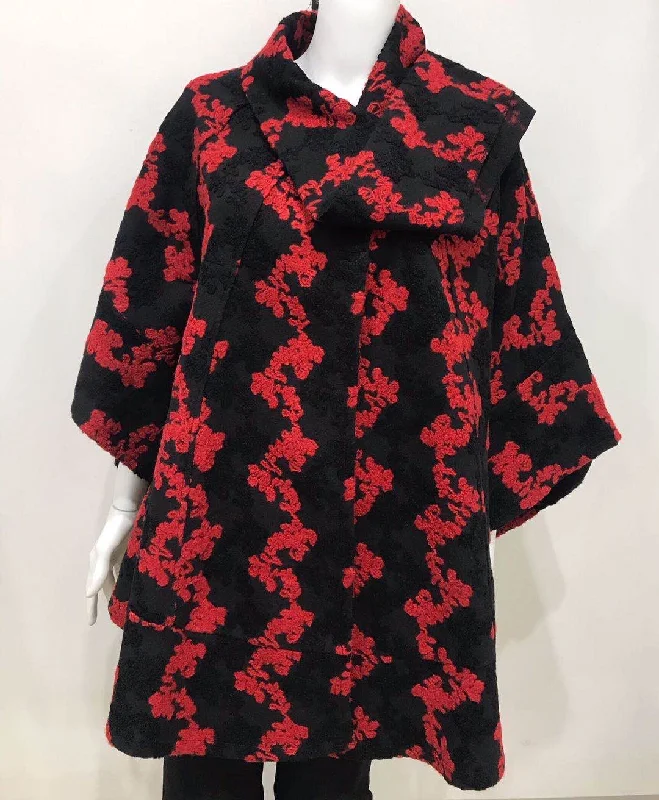 Embroidered A-line jacket Tailored Jacket Straight Jacket A-Line Jacket