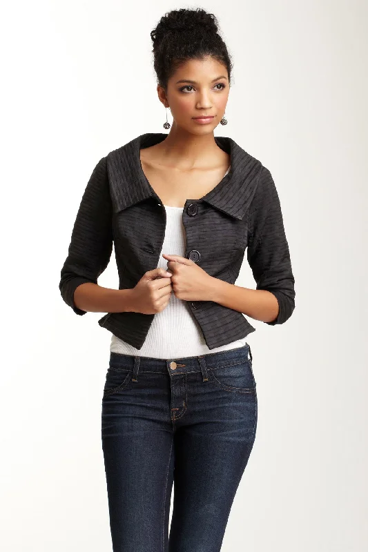 Jackie O Jacket - Black Rectangles Embroidered Jacket Appliqued Jacket Beaded Jacket Jackie O Jacket - Black Rectangles Embroidered Jacket Appliqued Jacket Beaded Jacket