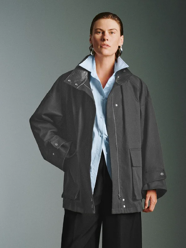 Loose Zip Up Front Jackets Knit Jacket Woven Jacket Fleece Jacket