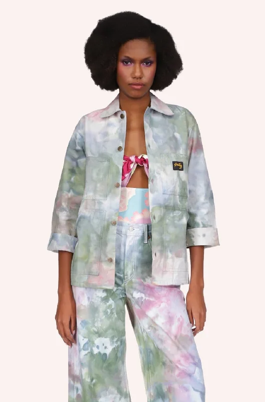 Ocean Tie Dye Jacket Wool Jacket Cashmere Jacket Tweed Jacket