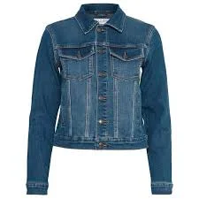 Pulz Jay Jacket Boat Neck Shawl Collar Notched Collar