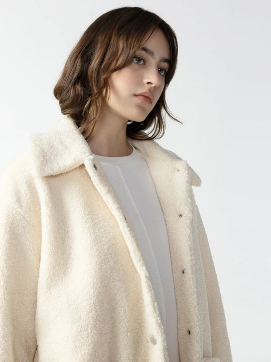 Retreat Sherpa Jacket Stand-Up Collar Roll-Neck Collar Turtle Neck