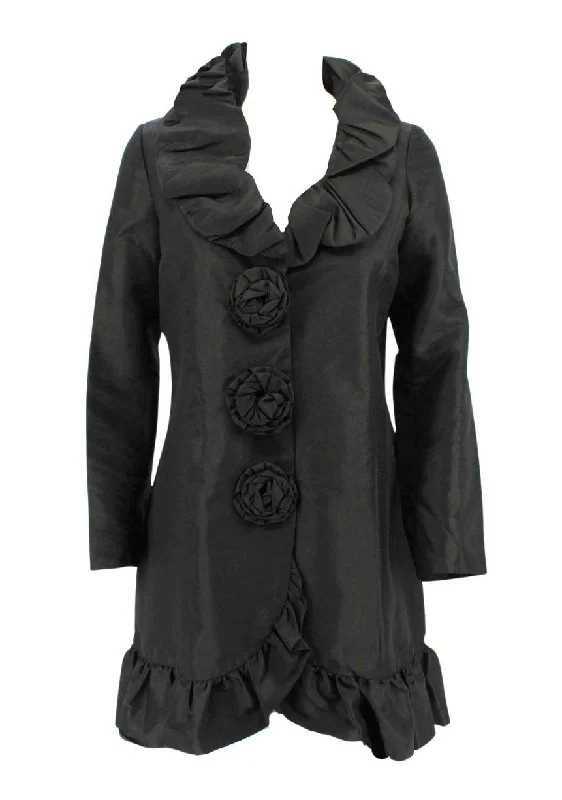 Rossi Roma Black Rosette Jacket Elasticated Jacket Padded Jacket Insulated Jacket