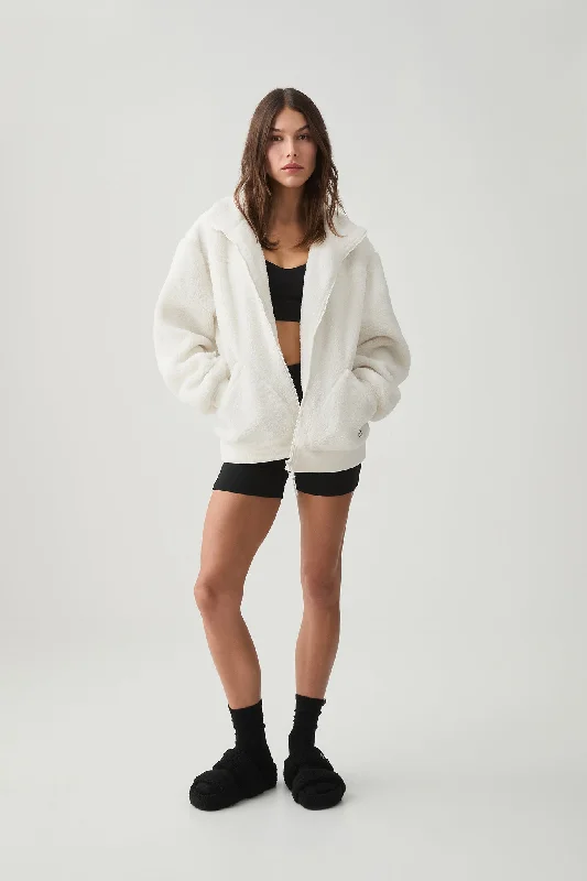Sherpa Bomber Jacket 769 Boat Neck Shawl Collar Notched Collar