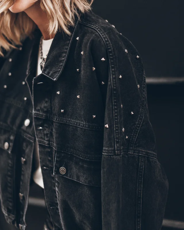 The Black Studded Denim Jacket Corduroy Jacket Velvet Jacket Brocade Jacket