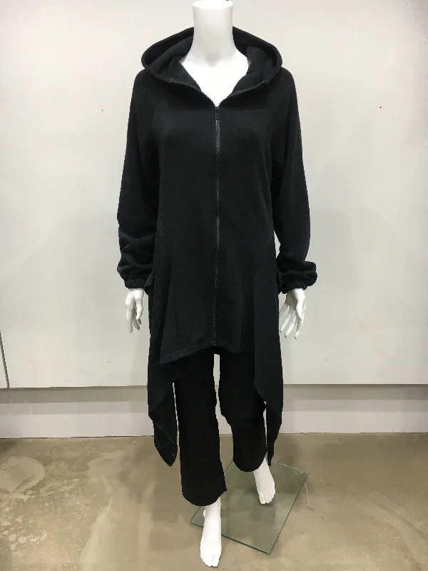 Trendy zip jacket with hood Satin Fabric Silk Fabric Chiffon Fabric