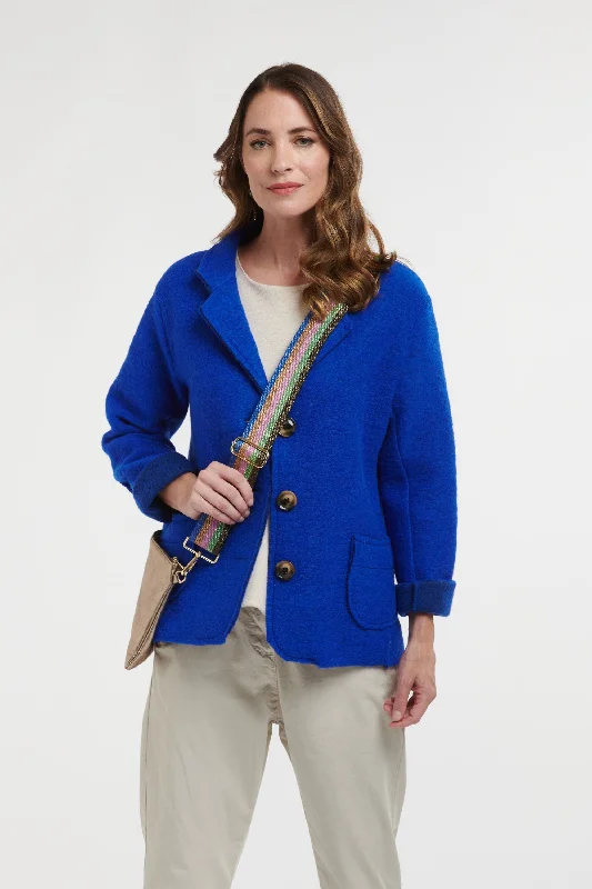 Urban Lux Boiled Wool Jacket Hoodie Zip-Up Jacket Button-Up Jacket