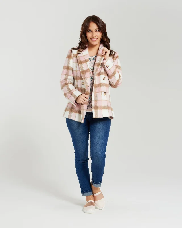 Veda Jacket A-Line Jacket Boat Neck Shawl Collar