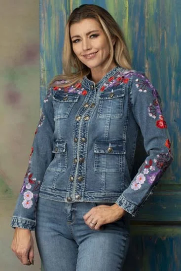Vintage Collection Dianna Denim Jacket-CRR Front Pockets Side Pockets Patch Pockets Vintage Collection Dianna Denim Jacket-CRR Front Pockets Side Pockets Patch Pockets