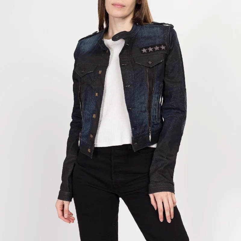 XS Y2K Pepe Jean Moto Jean Jacket Knit Jacket Woven Jacket Fleece Jacket