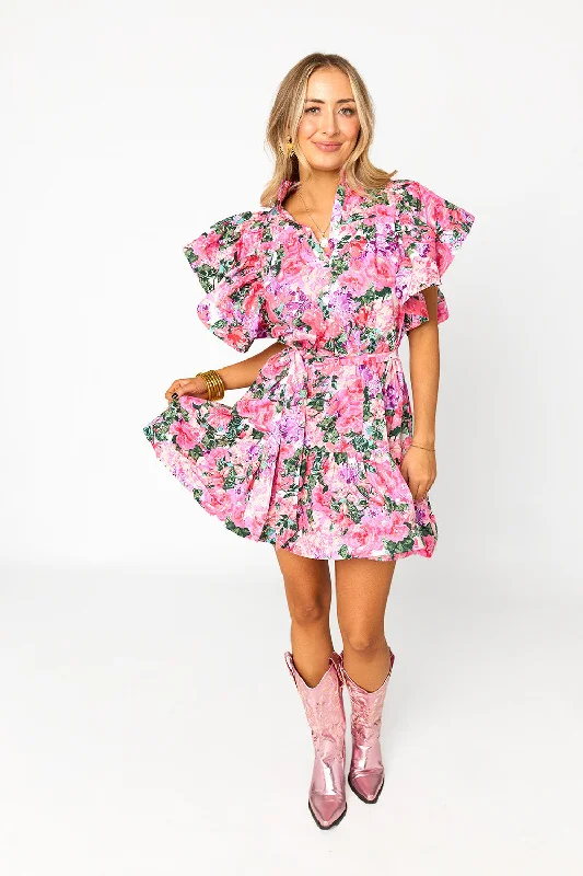 Abbey Belted Mini Dress - Royalty Classic White Mini Dress