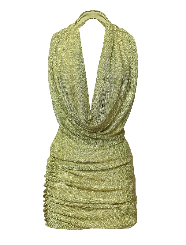 Amazon Mini dress Citrus green Fashionable Summer Mini Dress