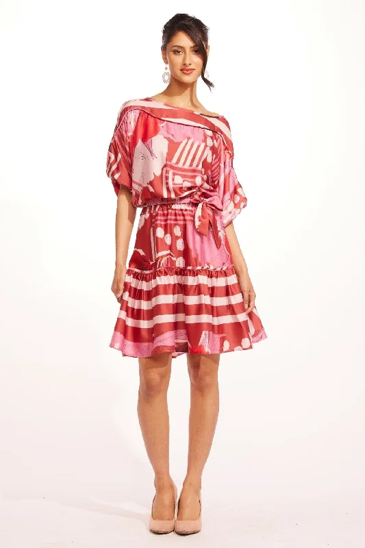 Andrea Mini Dress - Tulipa Elegant Silk Mini Dress