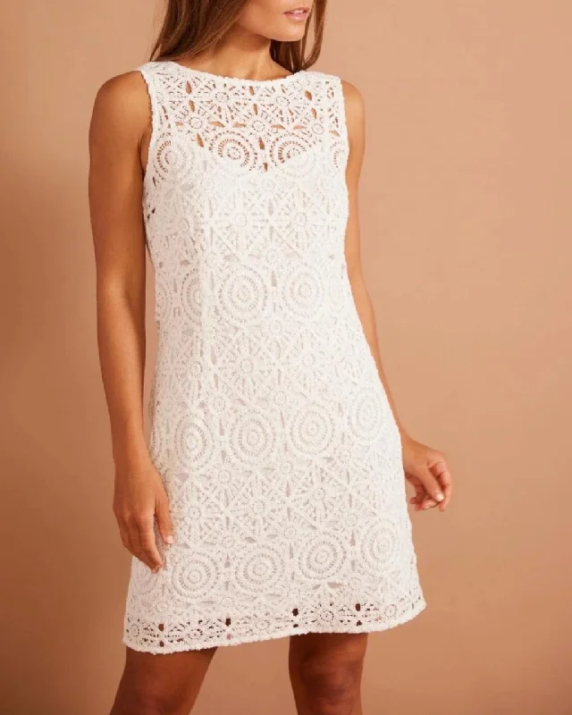 Antonella Mini Dress White Elegant Sequin Mini Dress