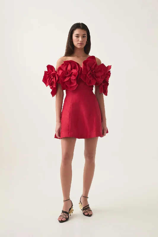 Etta Mini Dress Elegant Satin Mini Dress