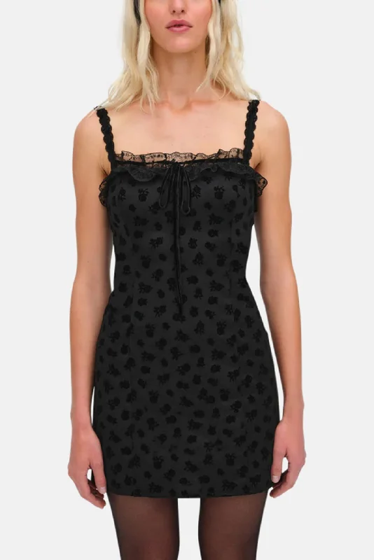 Claira Mini Dress Black Stylish Puff Sleeve Mini Dress