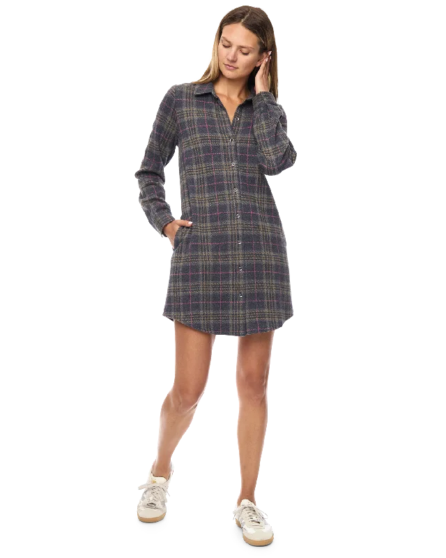 HERO STRETCH FLANNEL MINI DRESS Chic Halter Mini Dress