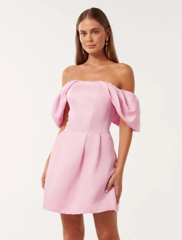 Jacquie Off Shoulder Mini Dress Elegant Off-Shoulder Dress Mini