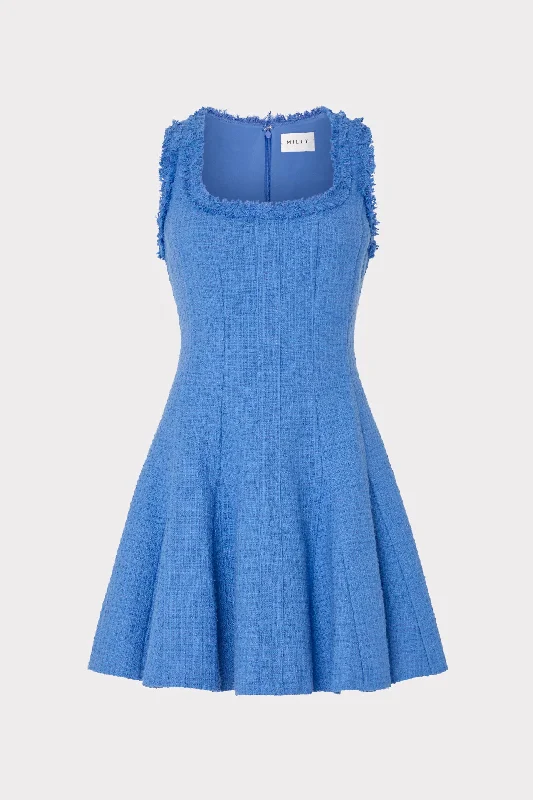 Juniper Boucle Mini Dress Trendy Cut-Out Mini Dress