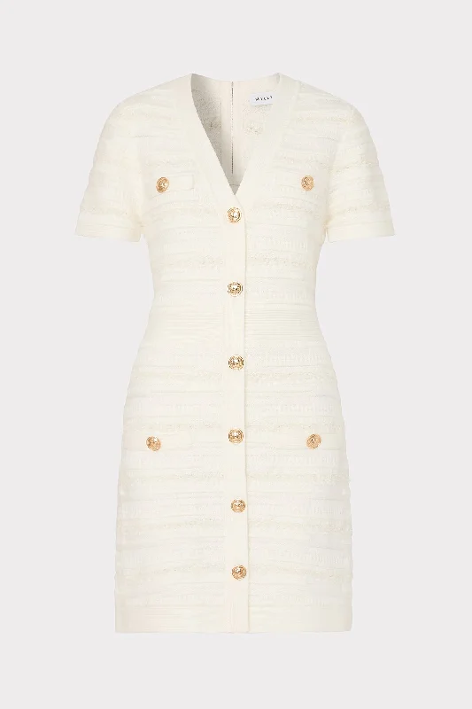 Kennedy Textured Knit Mini Dress Fashionable Lace Mini Dress