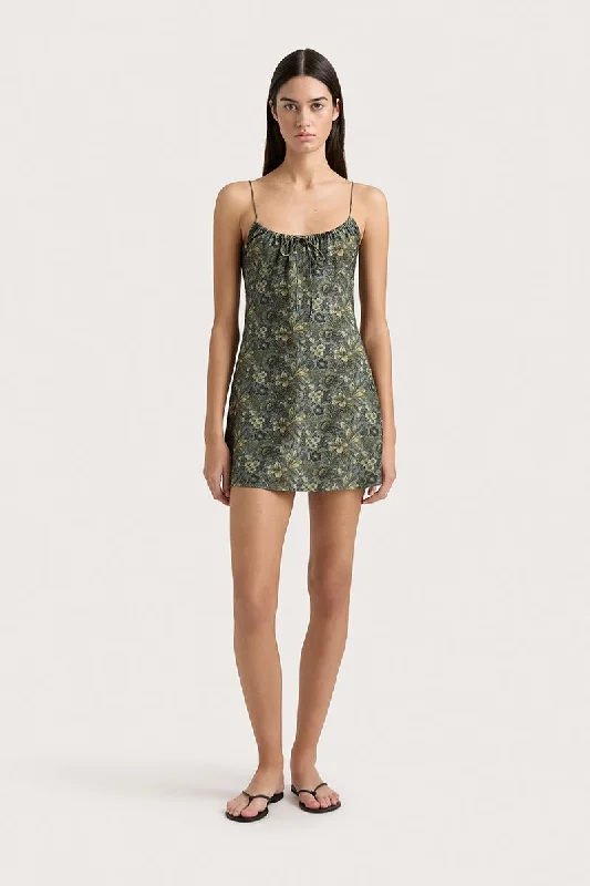 PAU MINI DRESS-VERDANT Stylish Floral Print Mini Dress