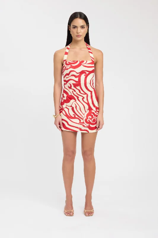 Roma Halter Mini Dress Chic Sleeveless Mini Dress