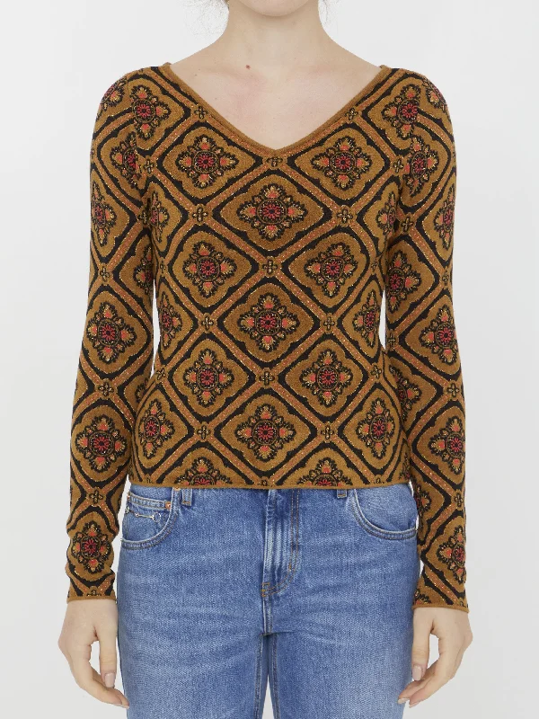 Jacquard Fabric Jumper Chenille Blend Fleece Blend Nylon Blend