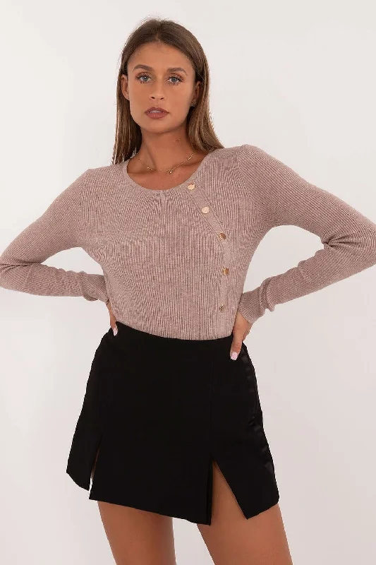 Jumper AT Turtle Neck Boat Neck Asymmetrical Neck