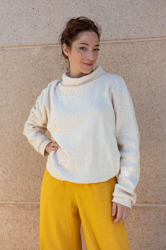 Knitted Jumper Irma - Jacquard Oat Modern Contemporary Chic